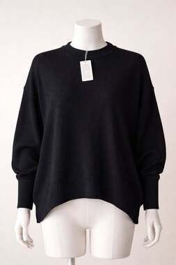 Sunbs Women’s Black Ribbed Knit Sweater Top Size Small NWT